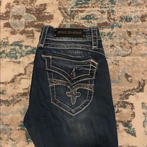 Like new rhinestone rock revival jeans